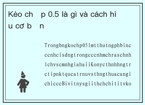 Kèo chấp 0.5 là gì và cách hiểu cơ bản