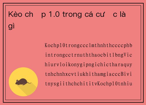 Kèo chấp 1.0 trong cá cược là gì