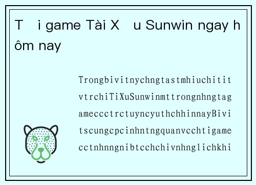 Tải game Tài Xỉu Sunwin ngay hôm nay