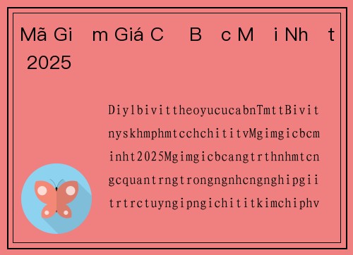 Mã Giảm Giá Cờ Bạc Mới Nhất 2025